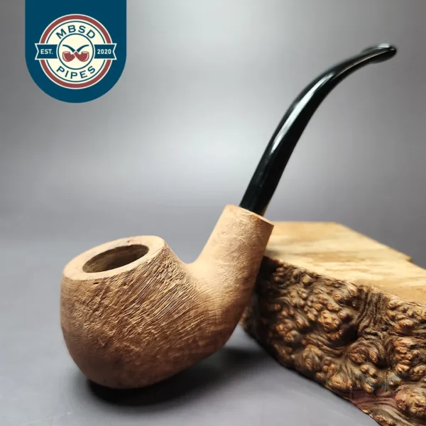 Morgan Bones Sandblasted Demi-warden Estate Briar Pipe, New