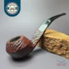 Unknown Sandblasted Bent Bulldog Estate Briar Pipe, English Estates