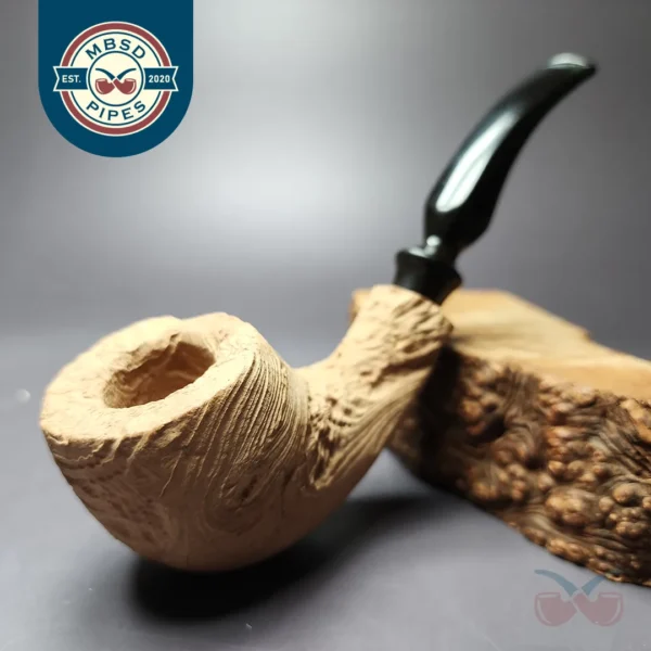 Morgan Bones Sandblasted Horn Briar Pipe, New