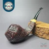 HS Studio Sandblasted Bulldog w/ Boxwood Estate Briar Pipe, Unsmoked
