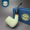 MBSD Meerschaum Deluxe Smooth Brandy Block Meerschaum Pipe, Briar-Mortise, 9mm