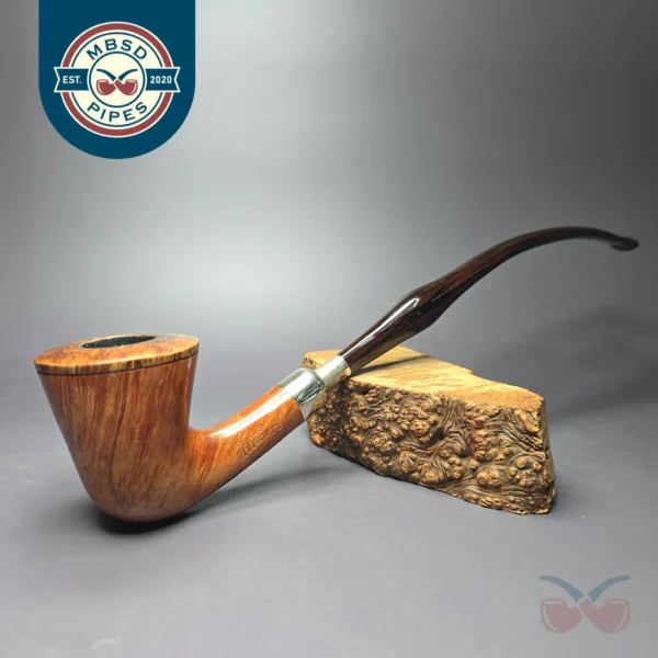 Pierre Morel Straight Grain Spigot Churchwarden Estate Briar Pipe, French Estates