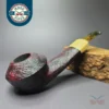 Mina Pipes Sandblasted Wide Shank Bulldog Estate Briar Pipe Unsmoked