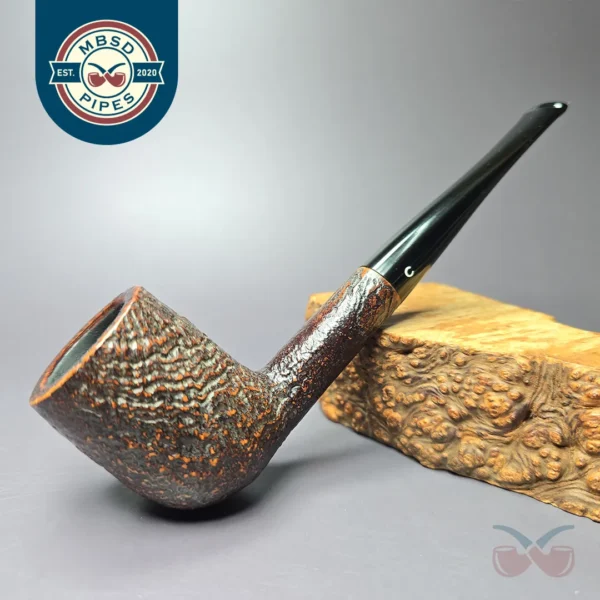 Comoy's Sandblast 186 Sandblasted Billiard Estate Briar Pipe, English Estates