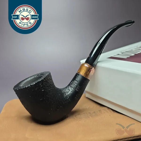 4th Generation Klassisk 405 Sandblasted Bent Dublin Estate Briar Pipe, Unsmoked