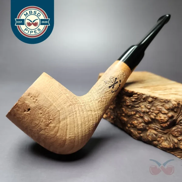 Morgan Bones Sandblasted Saddle Billiard Briar Pipe, New