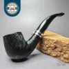 Cesare Barontini Linea Rusticated Bent Billiard Estate Briar Pipe, Unsmoked, 9mm
