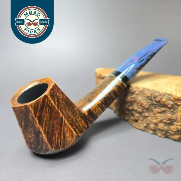 Andrey Kharitonov Smooth Faceted Brandy Estate Briar Pipe, Other Estates