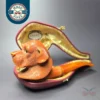 MBSD Meerschaum Masters by Karahan Dog w/ Glass Eyes, Block Meerschaum Pipe, New
