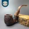 Savinelli Roma Lucite 614 Rusticated Bent Billiard Estate Briar Pipe, Italian Estates