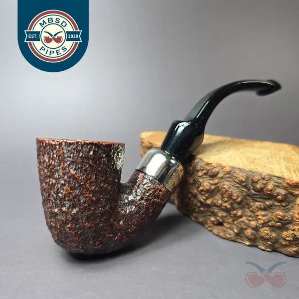 Savinelli Dry System 621 Rusticated Bent Dublin Estate Briar Pipe, Italian Estates