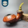 SU Pipes XL Smooth Mushroom w/ Stabilized Oak Handmade Briar Pipe, Unsmoked