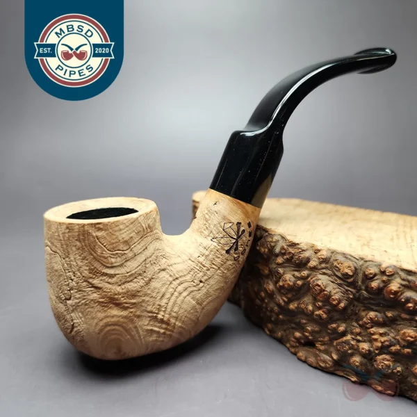 Morgan Bones Sandblasted Oom Paul Briar Pipe, New