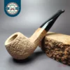 Morgan Bones Sandblasted Panel Shank Apple Briar Pipe, New