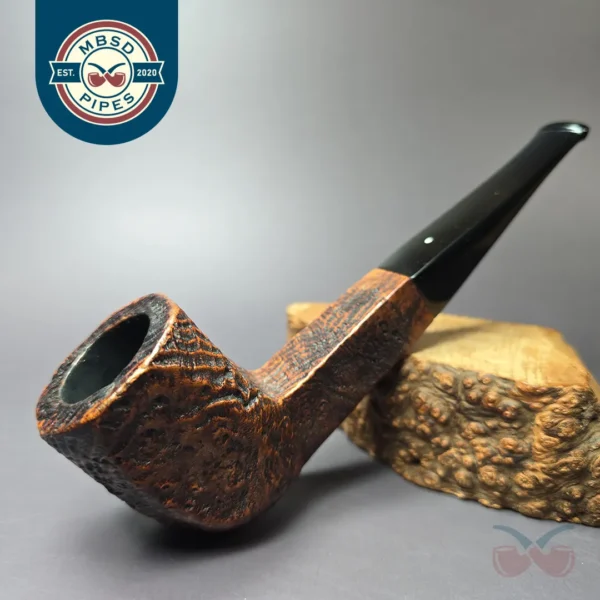 Dunhill 1962 Shell ODA 836 Sandblasted Panel Estate Briar Pipe, English Estates