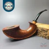 HS Studio XL Sandblasted Horn Sitter Estate Briar Pipe, Unsmoked