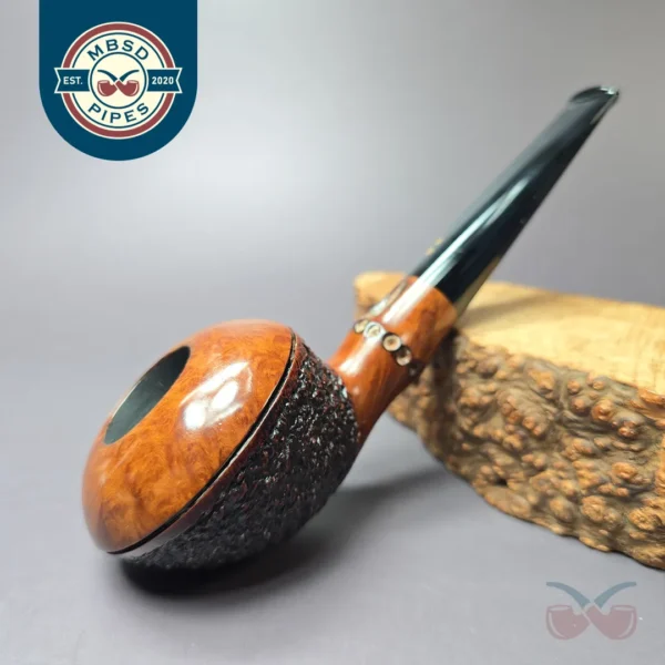 Radice Rind Squat Rhodesian w/ Faux Bamboo Estate Briar Pipe, Italian Estates