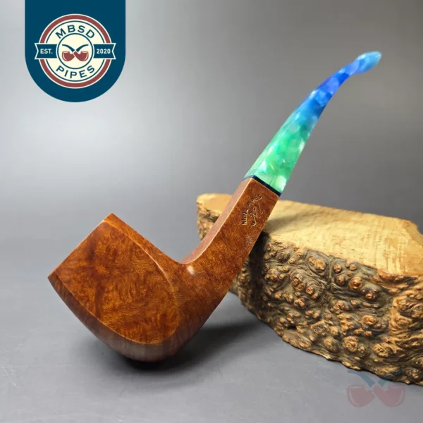 Mina Pipes Smooth Panel Estate Briar Pipe, Unsmoked