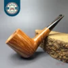 Radice Clear Fiammata Smooth Billiard w/ Ebonite Stem Estate Briar Pipe, Unsmoked