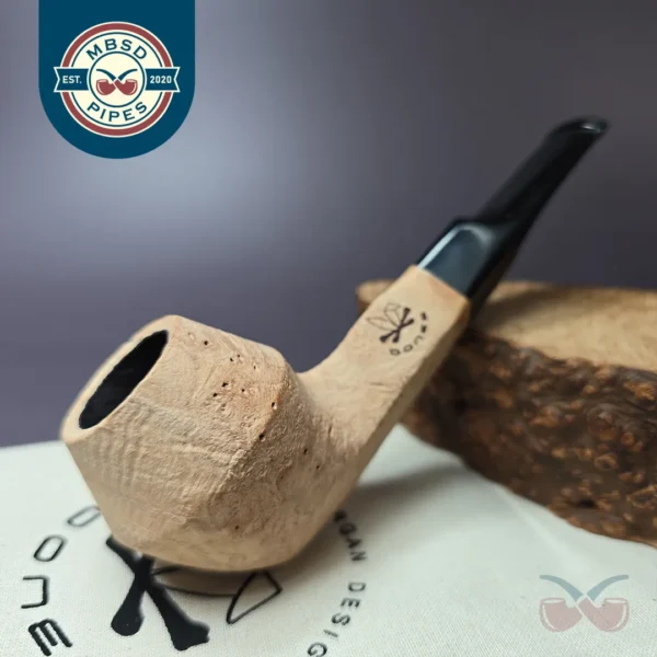 Morgan Bones Sandblasted Bulldog Briar Pipe, New