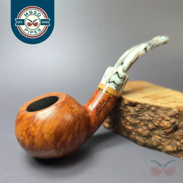 Stefano Santambrogio Smooth Author Estate Briar Pipe, Italian Estates