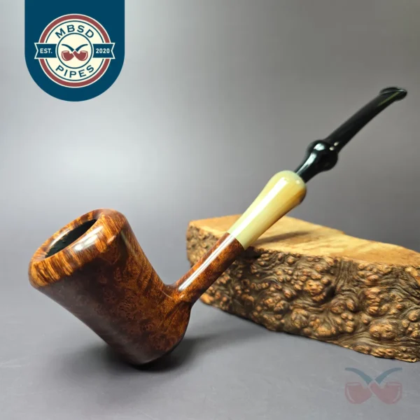Nate King 2023 Smooth Liberty Bell w/ Horn Estate Briar Pipe