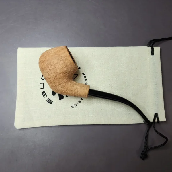 Morgan Bones Sandblasted Demiwarden Apple Briar Pipe, New - Image 2