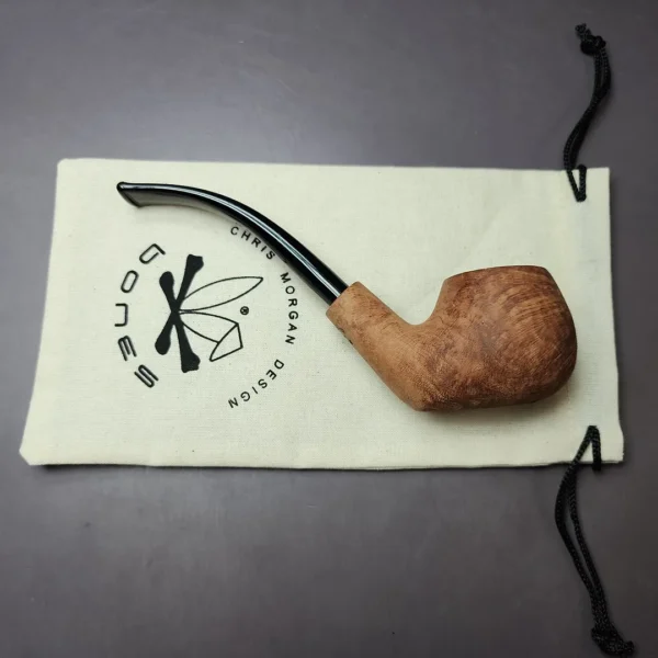 Morgan Bones Sandblasted Demi-warden Estate Briar Pipe, New - Image 2