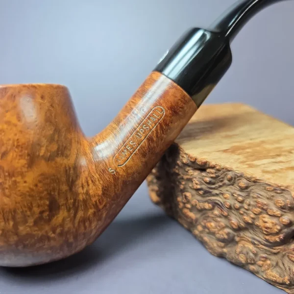 James Upshall S Grade Smooth Bent Billiard Estate Briar Pipe, English Estates - Image 2
