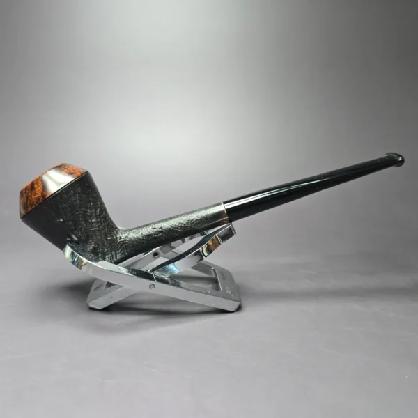 Nuttens Handmade Partially Sandblasted Rhodesian Estate Briar Pipe, Unsmoked - Image 2