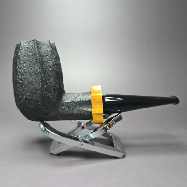 Peter Toth Sandblasted Panel Stack Freehand Handmade Briar Pipe, New - Image 2