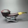 Mina Pipes Sandblasted Wide Shank Bulldog Estate Briar Pipe Unsmoked - Image 2