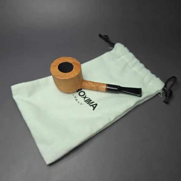 Proxima by Piero Vitale Sandblasted Pot Briar Pipe, New - Image 2