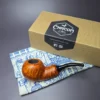 Chacom Reverse Calabash Orange Smooth Apple Briar Pipe, New - Image 2
