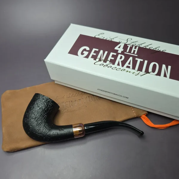 4th Generation Klassisk 405 Sandblasted Bent Dublin Estate Briar Pipe, Unsmoked - Image 2