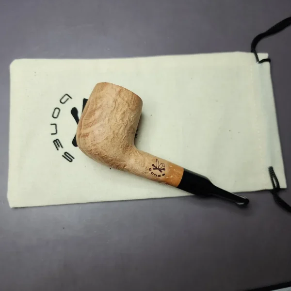 Morgan Bones Sandblasted Noswarmer Lovat Briar Pipe, New - Image 2