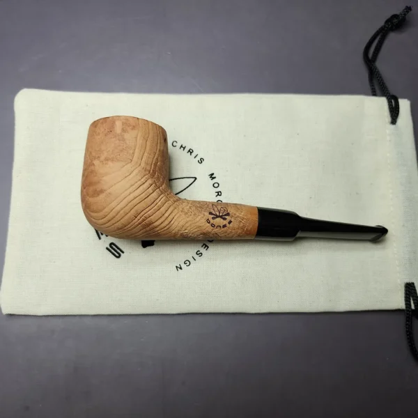 Morgan Bones Sandblasted Saddle Billiard Briar Pipe, New - Image 2