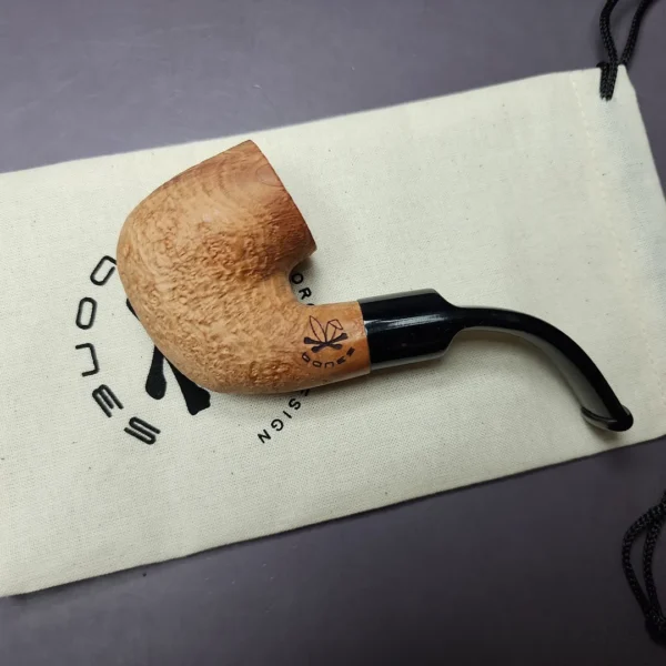 Morgan Bones Sandblasted Oom Paul Briar Pipe, New - Image 2