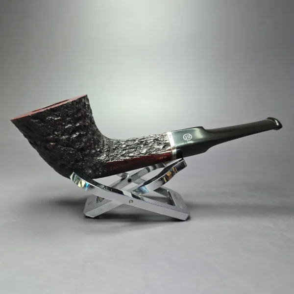 James Upshall Bark w/ Les Wood Silver Yachtsman Estate Briar Pipe, Unsmoked - Image 2