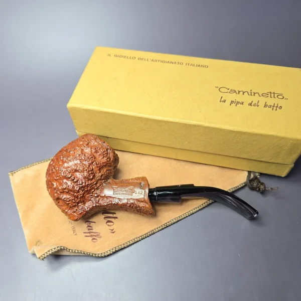 Caminetto Business 82 Rusticated Egg Estate Briar Pipe, Italian Estates - Image 2