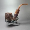 Savinelli Roma Lucite 614 Rusticated Bent Billiard Estate Briar Pipe, Italian Estates - Image 2
