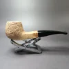 Morgan Bones Sandblasted Panel Shank Apple Briar Pipe, New - Image 2