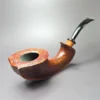 HS Studio XL Sandblasted Horn Sitter Estate Briar Pipe, Unsmoked - Image 2
