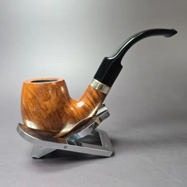 Gigi Fiamma Smooth Bent Billiard Estate Briar Pipe, Unsmoked, 9mm - Image 2