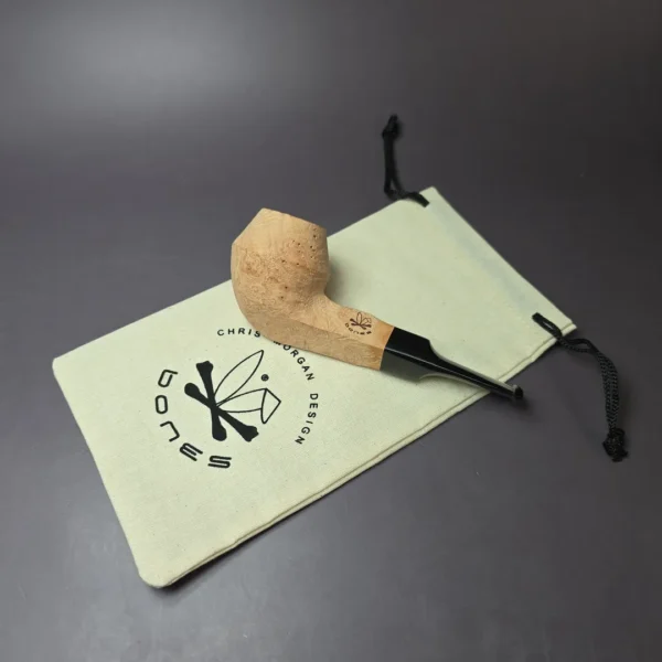 Morgan Bones Sandblasted Bulldog Briar Pipe, New - Image 2