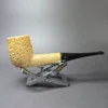 Kiko Rusticated Billiard Estate African Block Meerschaum Pipe, Other Estates - Image 3