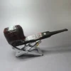 James Upshall w/ Bill Taylor Sandblasted Bulldog Estate Briar Pipe, Unsmoked - Image 2