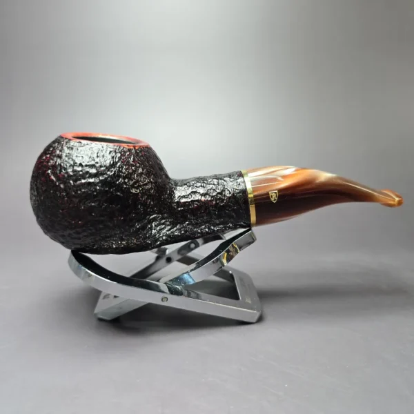Savinelli Roma Lucite 320 KS Rusticated Estate Briar Pipe, Italian Estates 6mm - Image 3