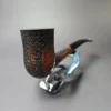 Jarl 12 Partially Rusticated Vase Dublin Estate Briar Pipe, Danish Estates - Image 3