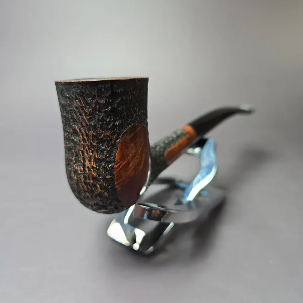 Jarl 12 Partially Rusticated Vase Dublin Estate Briar Pipe, Danish Estates - Image 3